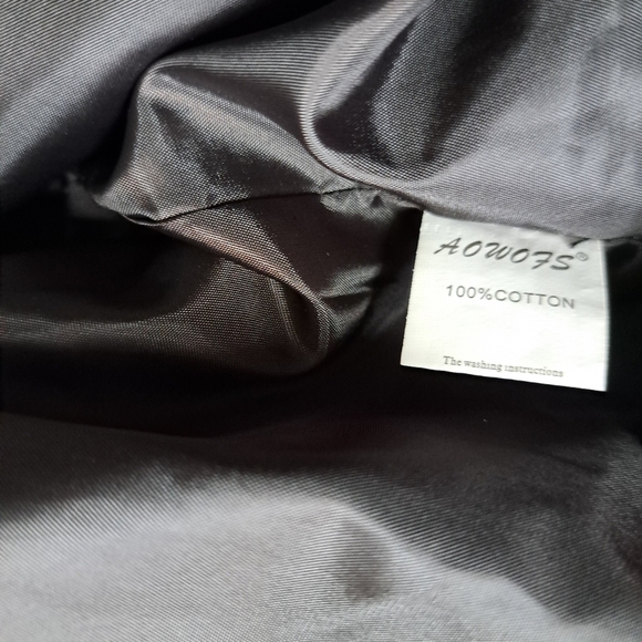 Men's lightweight navy blue peacoat double breasted cotton wool feel lined Small - Picture 7 of 11